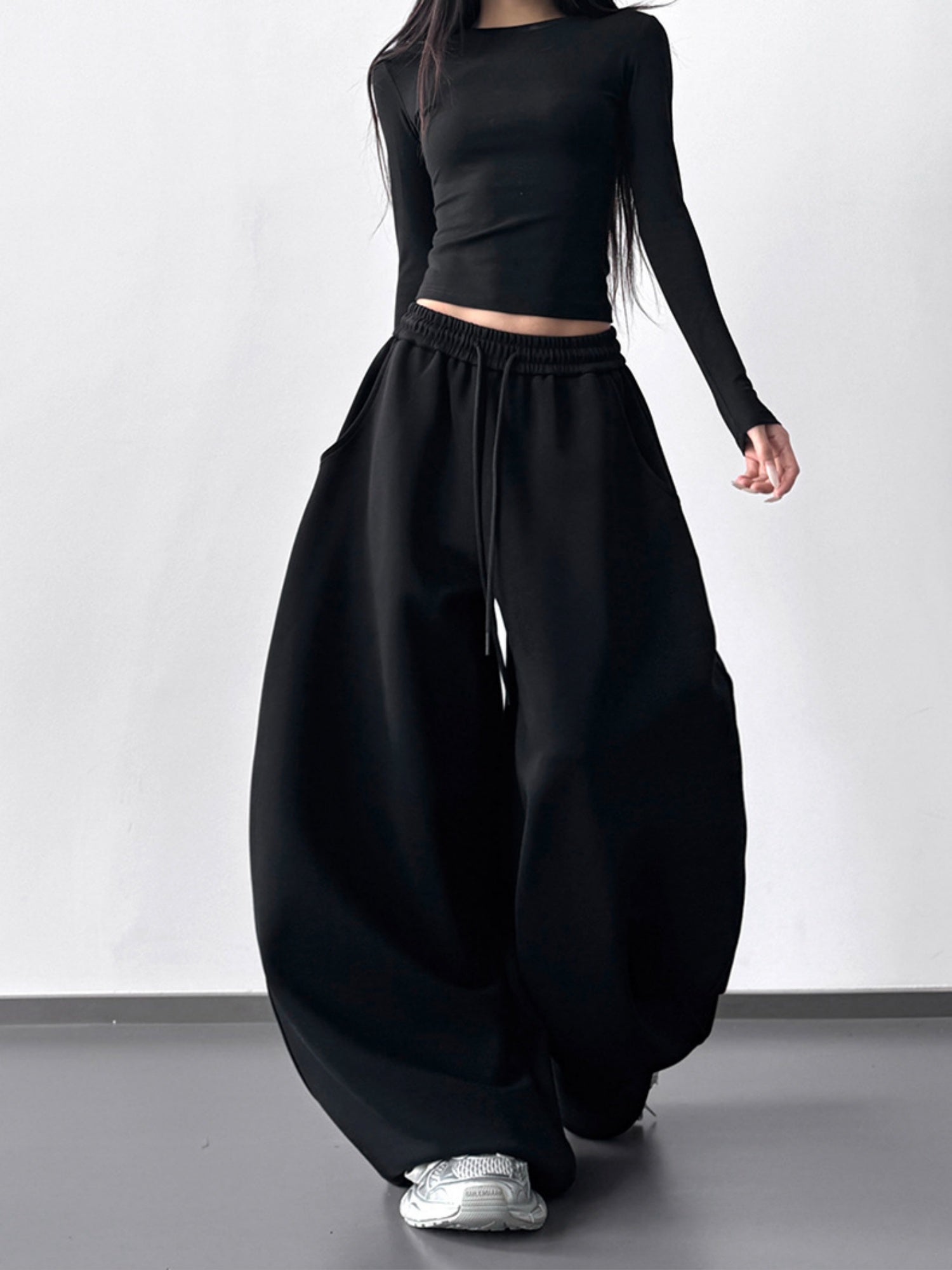 Drawstring Sweatpants Drape Sweatpants