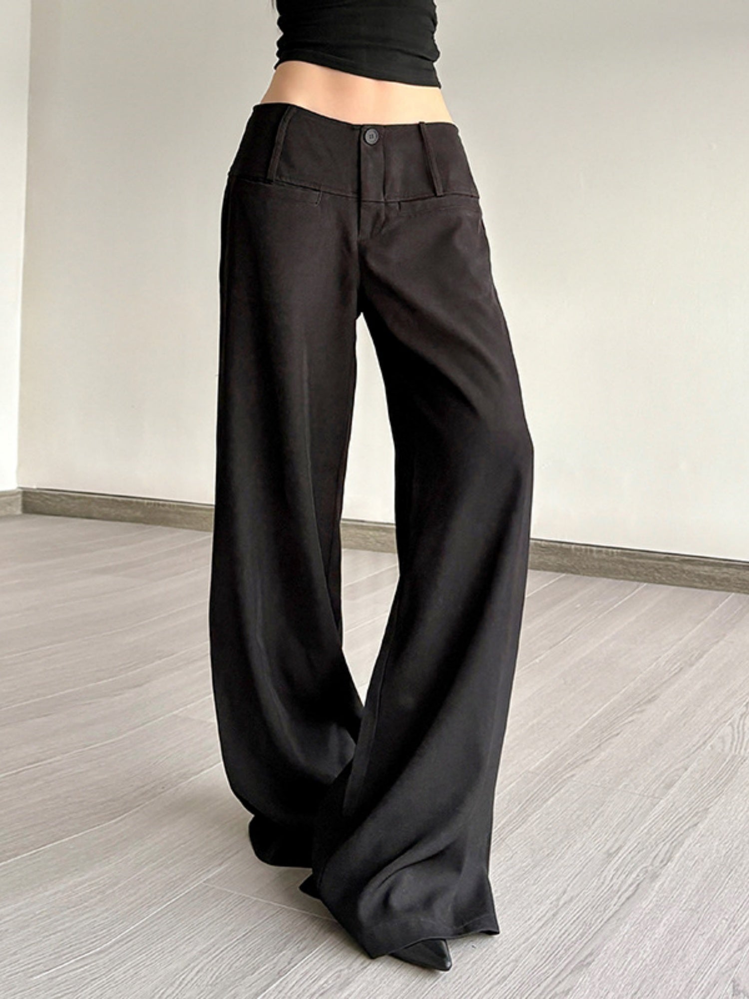 Low-rise Pocket Suit Trousers Pants
