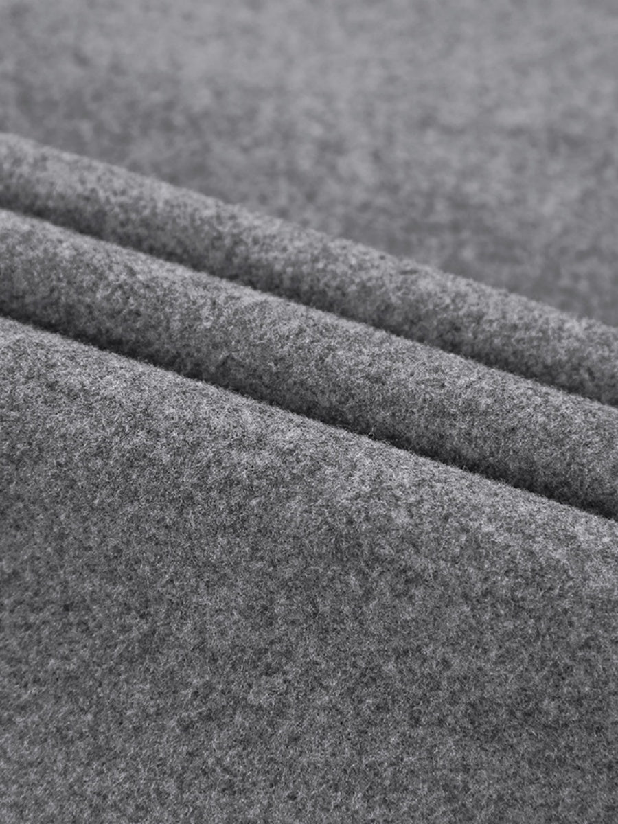 Lapel Pocket Wool Coat