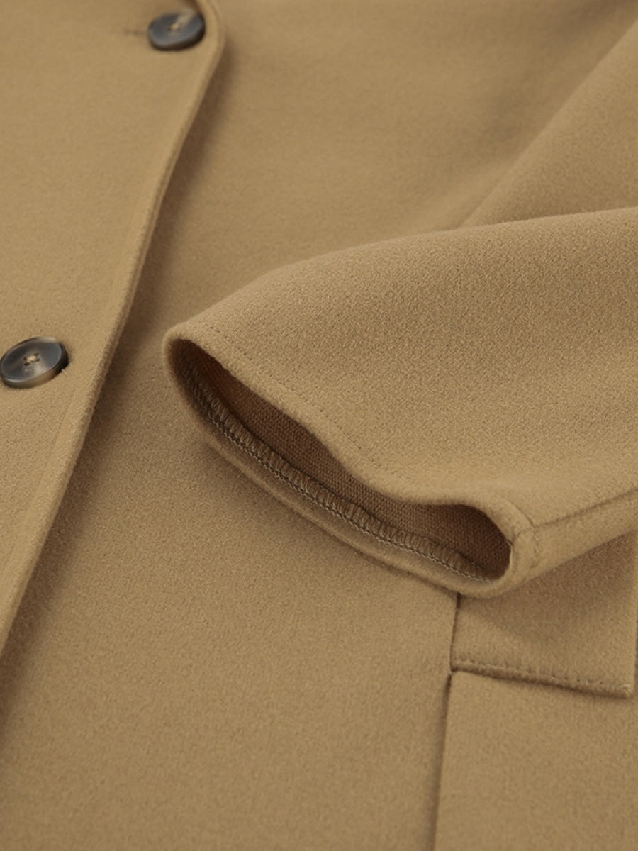 Loose-fitting Buttons Woolen Coat