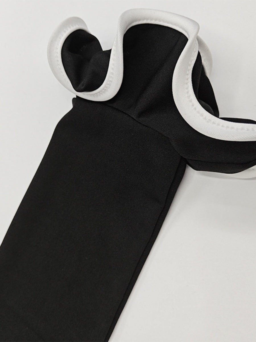 Liber Autumn Women's Ruffle Solid Color Mini&Short Dresses