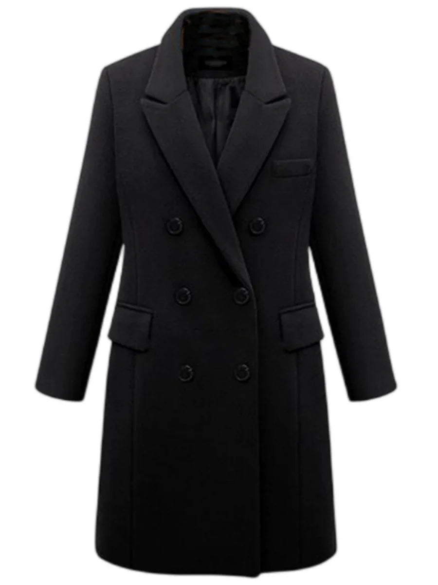 Double-breasted Suit Jacket For Autumn And Winter Formal Casual Coat