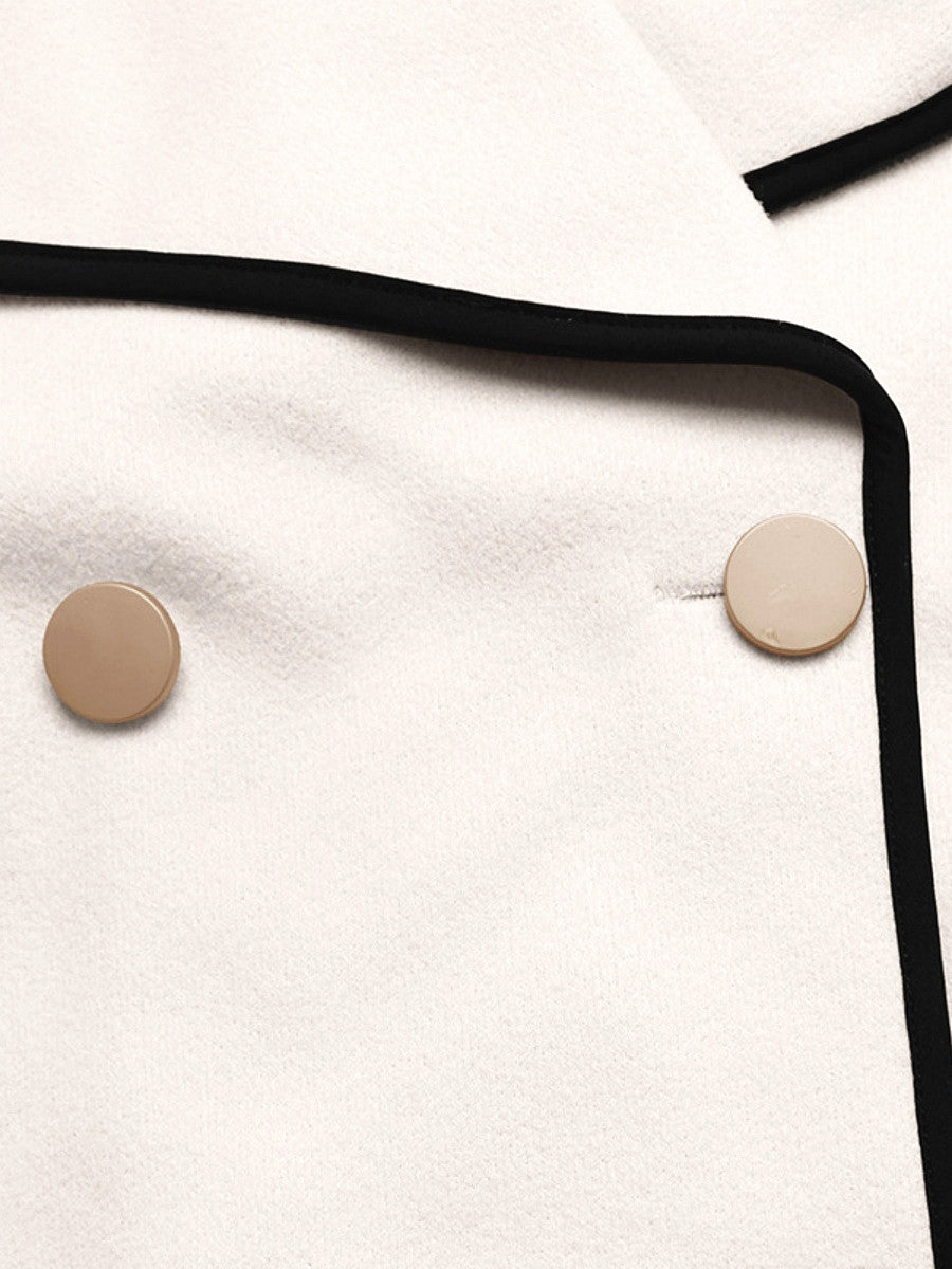 Short Hemming Splicing Elegant Coat
