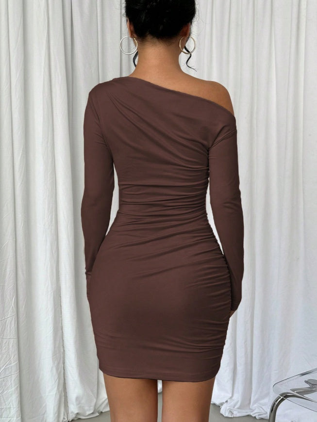 Macaron color Solid Color Mini&Short Dresses