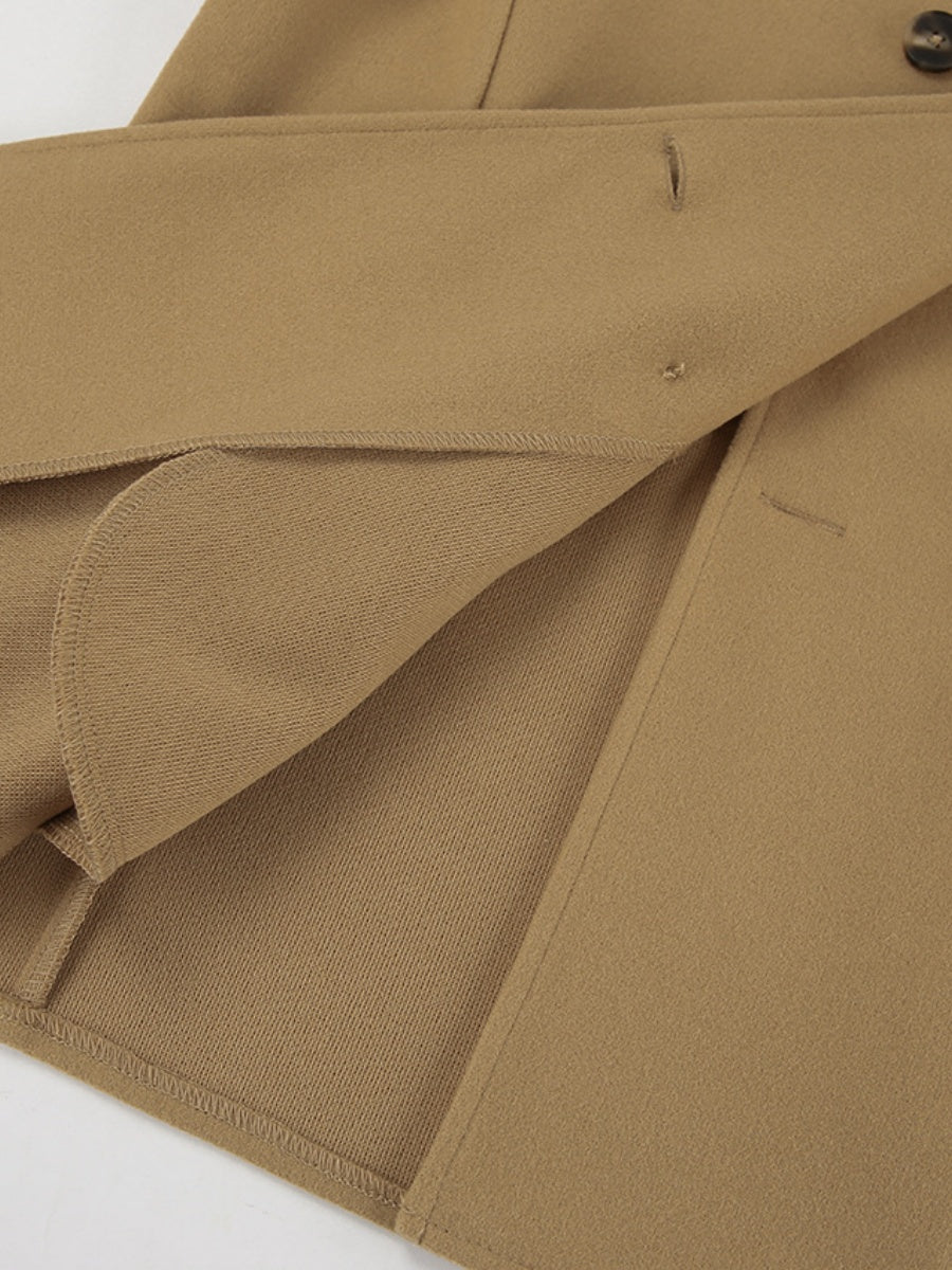 Loose-fitting Buttons Woolen Coat