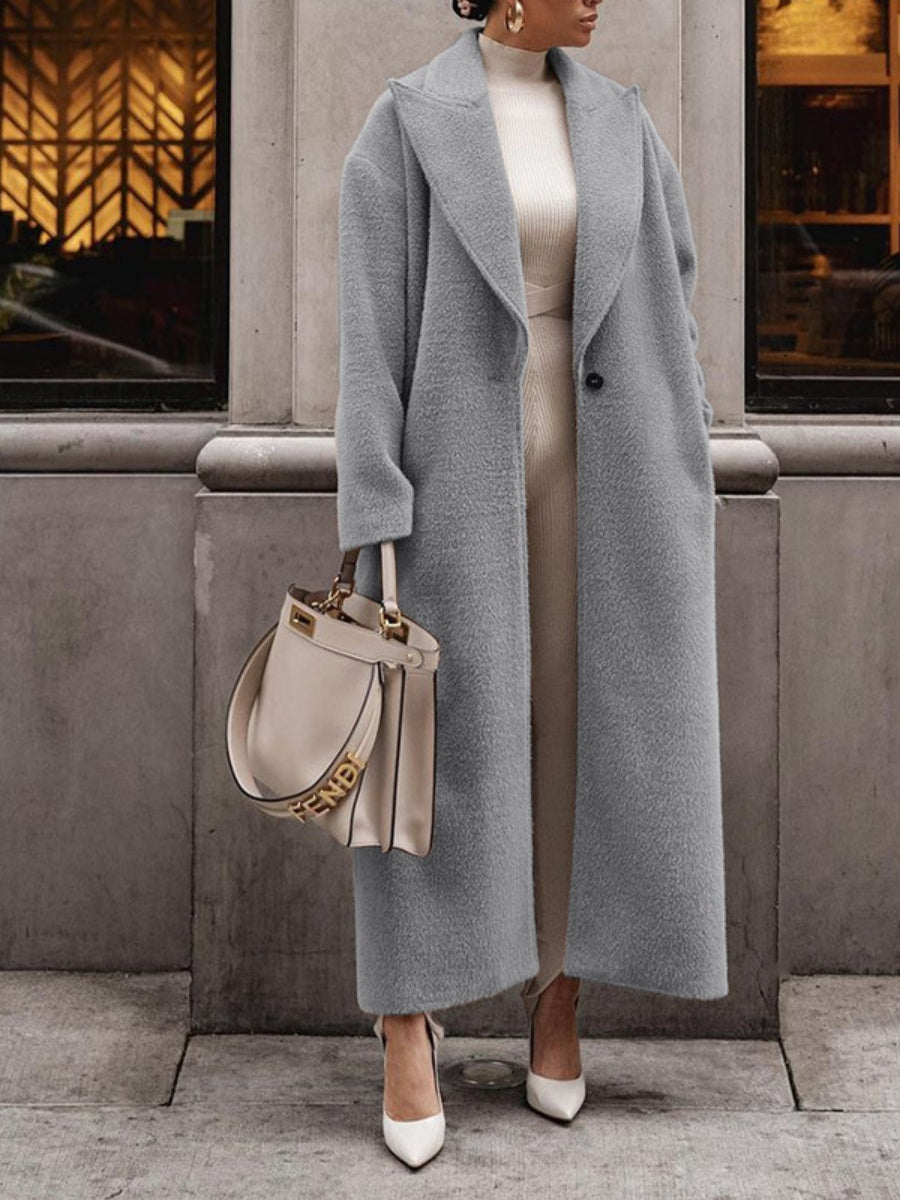 Keep Warm Long Sleeves With Lapel Plush Coats