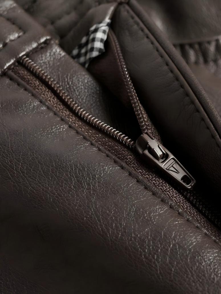 PU Leather Loose Straight Pants